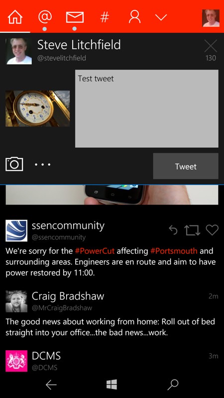 Screenshot, Tweetium