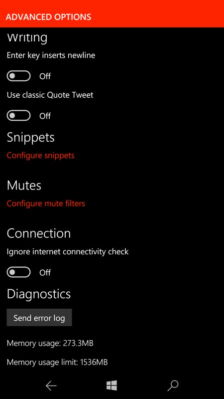 Screenshot, Tweetium