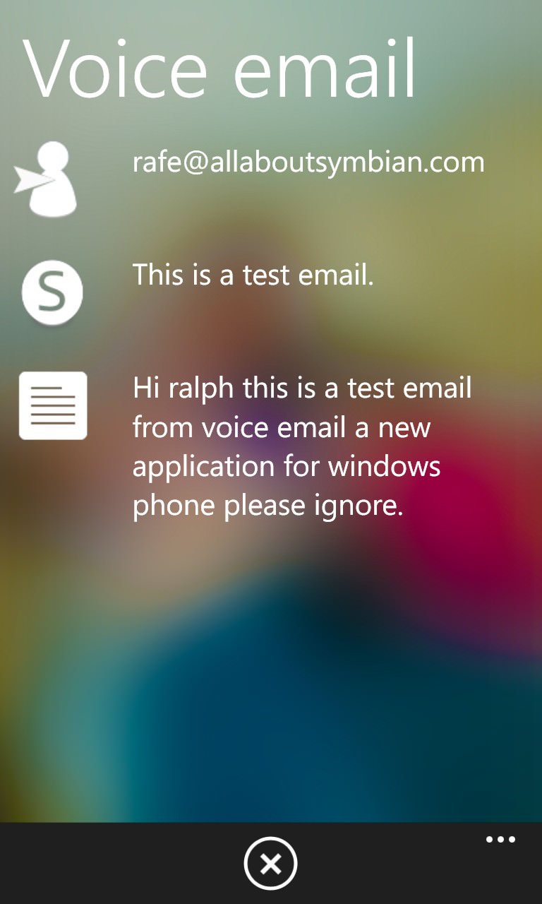 Screenshot, VoiceEmail