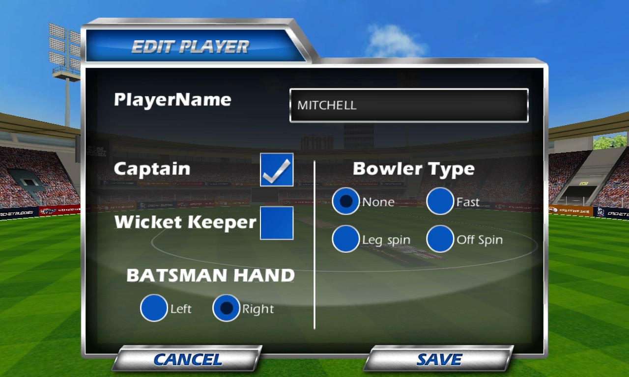 Screenshot, World Cricket Championship