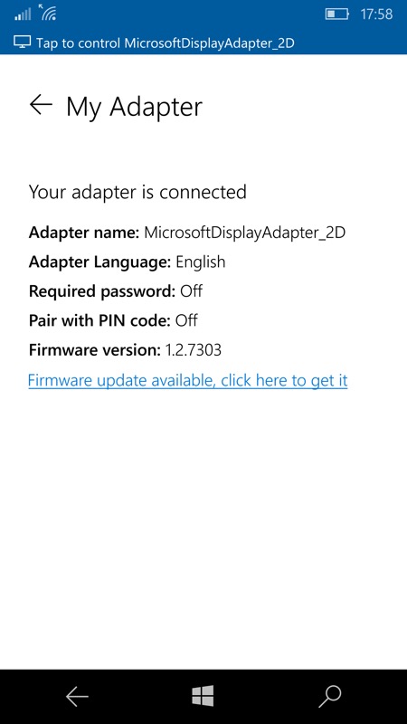 microsoft wireless display adapter firmware