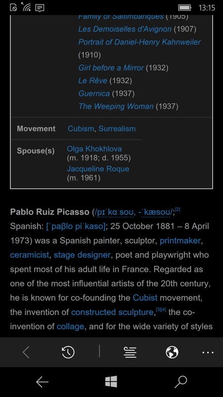 Screenshot, Wikini for Wikipedia