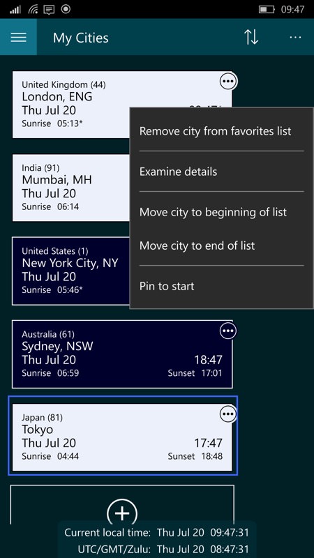 Screenshot, World Time Clock