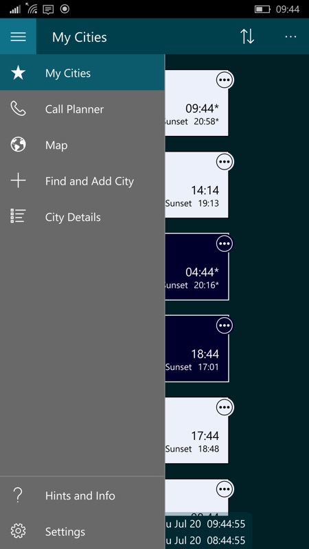 Screenshot, World Time Clock