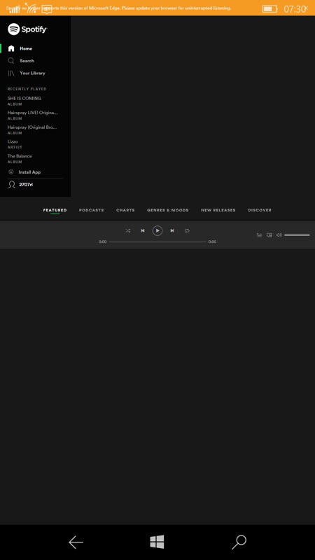 Spotify WPW screenshot