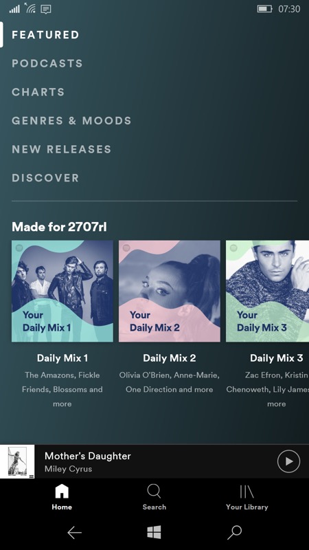 Spotify WPW screenshot