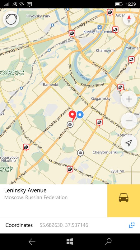 Screenshot, Yandex.Maps
