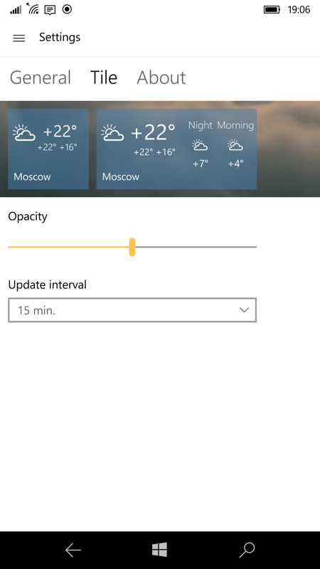 Yandex.Weather screenshot