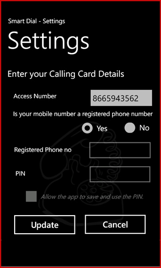 Smart Calling Cards