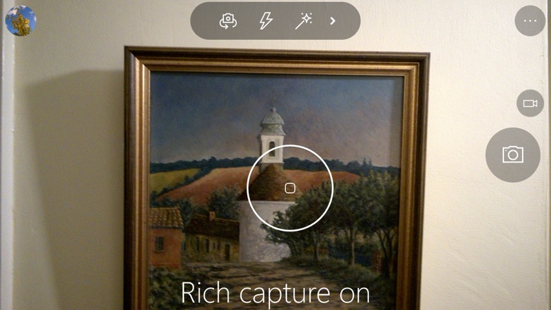 Screenshot, Windows 10 Mobile Camera