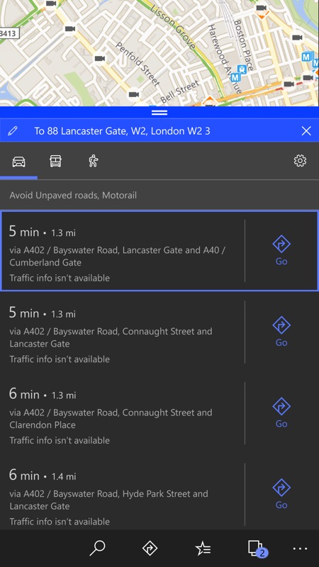 Screenshot, W10 Maps issue