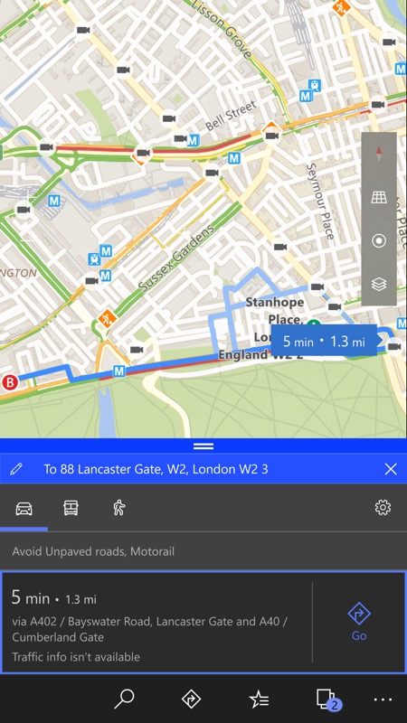 Screenshot, W10 Maps issue