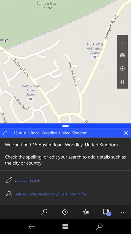 Screenshot, Windows 10 Maps