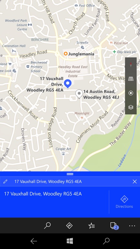 Screenshot, Windows 10 Maps
