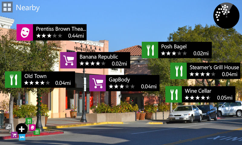 Nokia City Lens - augmented reality view