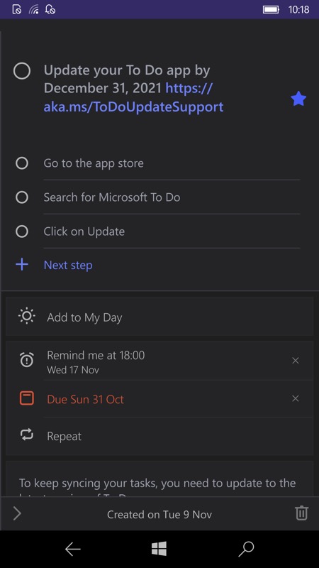 Microsoft Sets Date For To Do Sync Stoppage