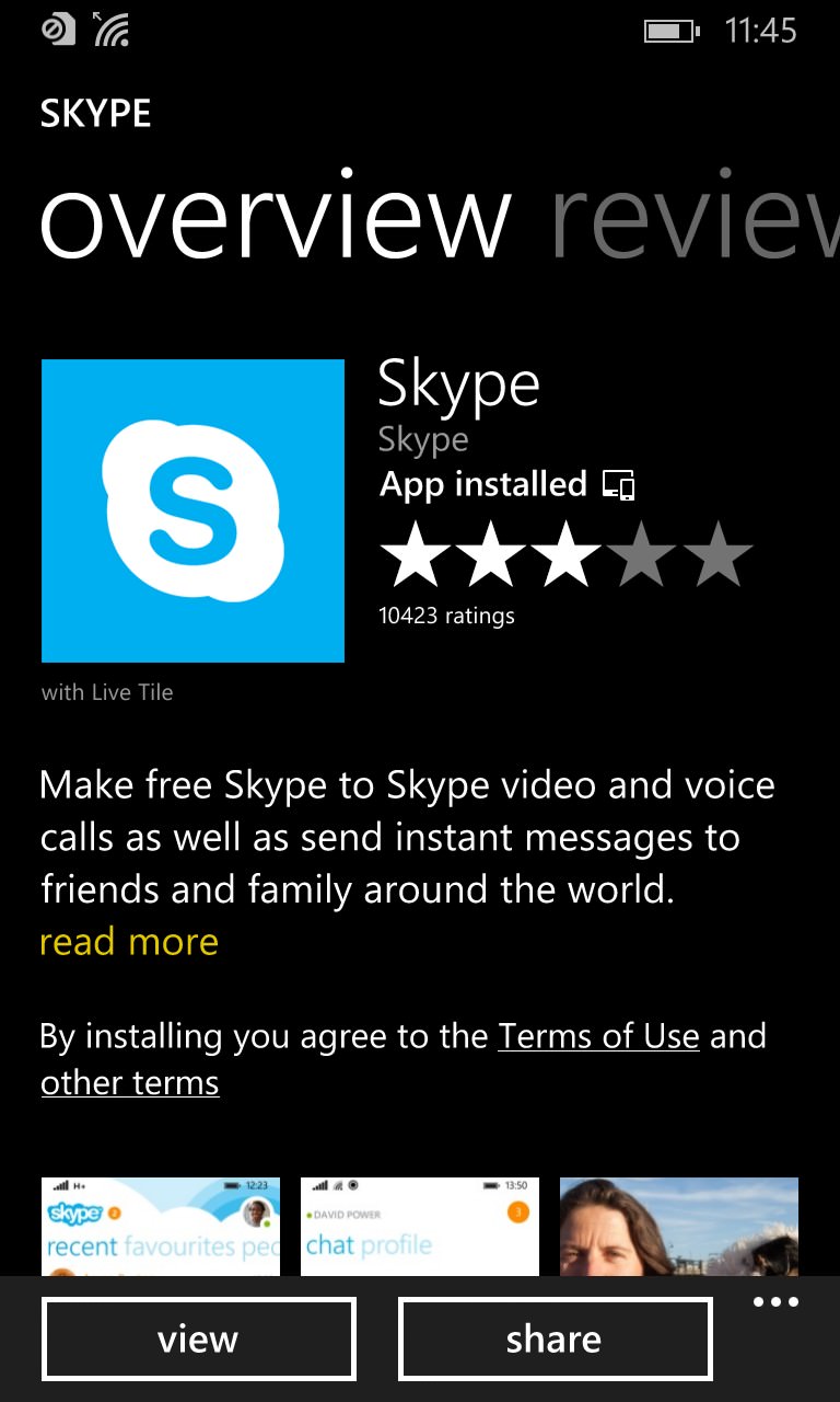 skype picture not showing up mobile