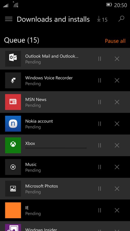 Screenshot, Windows 10 Mobile