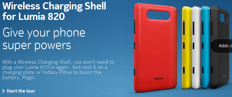 Lumia 820 Charging Shell