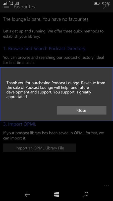 Screenshot, Podcast Lounge 2