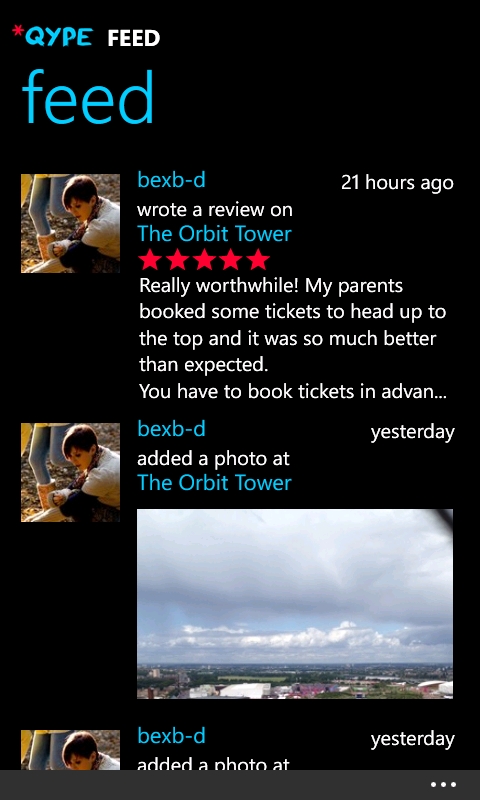 Qype for Windows Phone 7