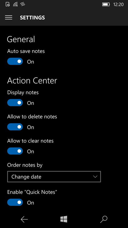 Screenshot Action Note UWP