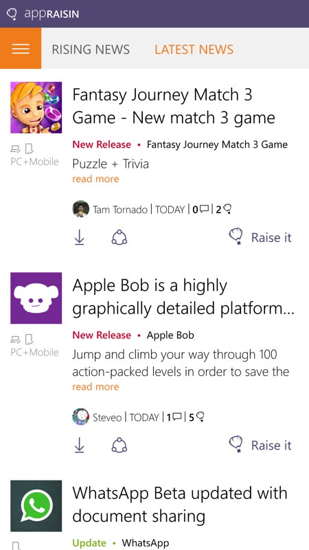 AppRaisin screenshot