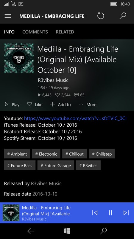 AudioCloud screenshot