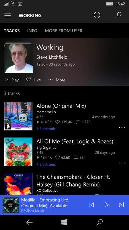 AudioCloud screenshot