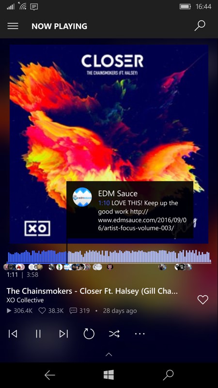 AudioCloud screenshot