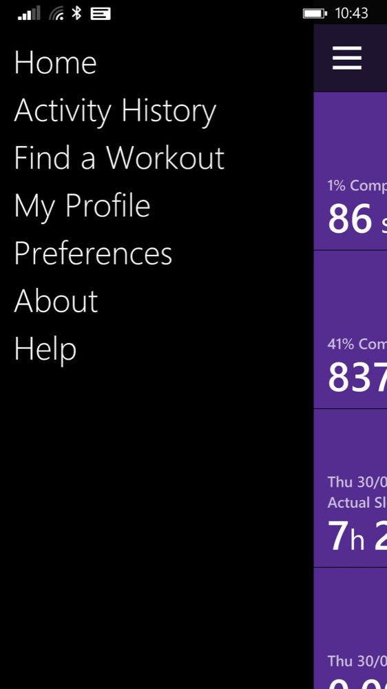 Microsoft Health screenshot