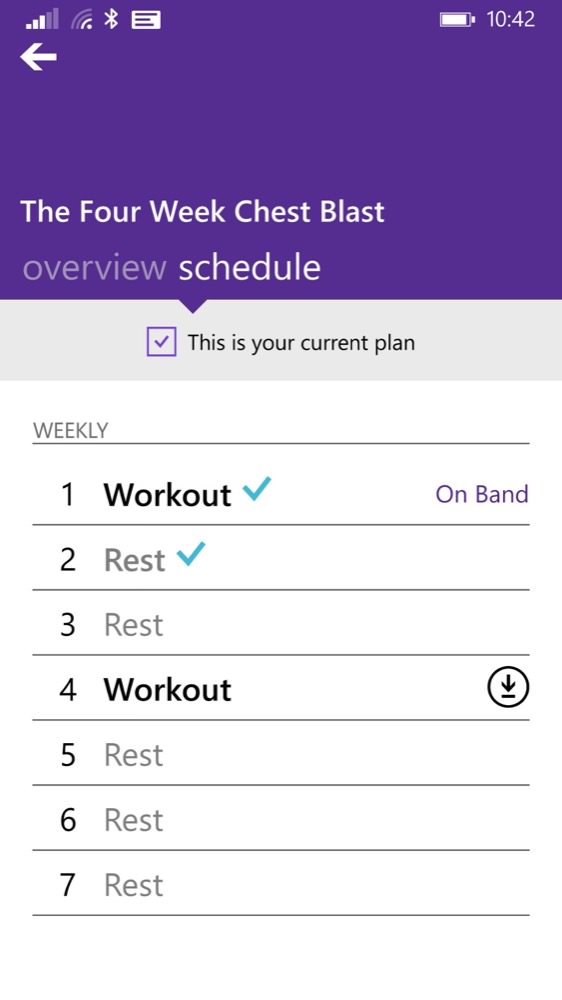 Microsoft Health screenshot