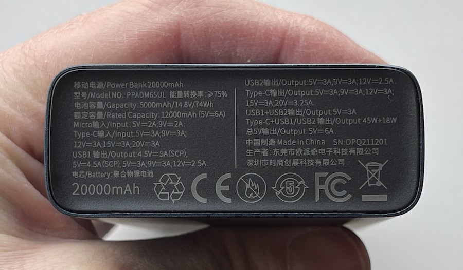 Teardown of Baseus Adaman 65W 20000mAh Digital Display Power Bank 