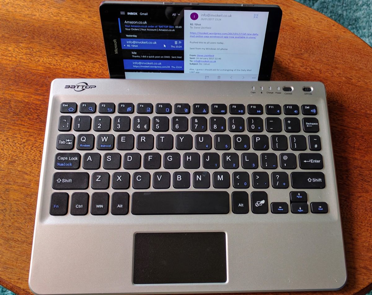 BATTOP keyboard and trackpad