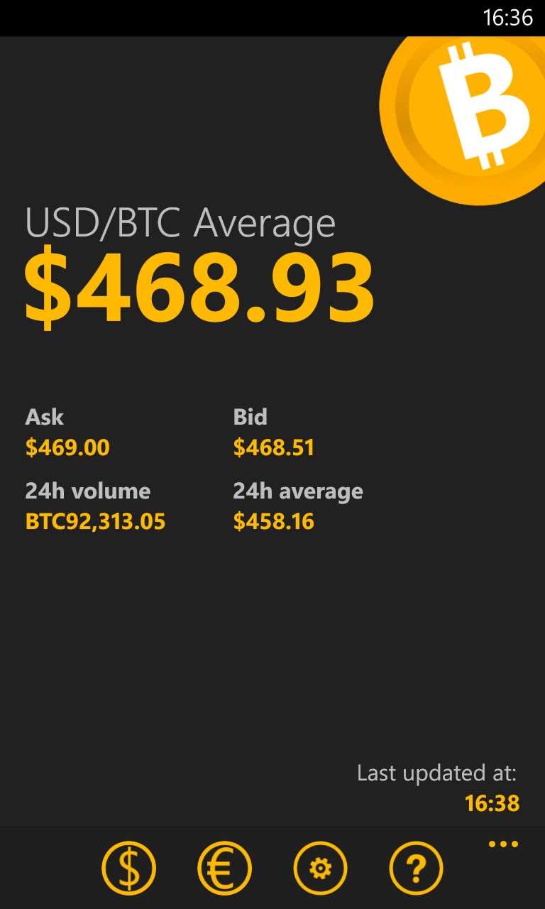 Bitcoin Average screenshot