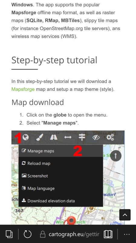 Screenshot, Cartograph Maps Pro UWP