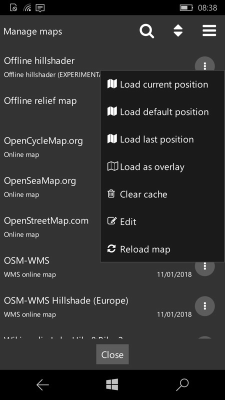 Screenshot, Cartograph Maps Pro UWP