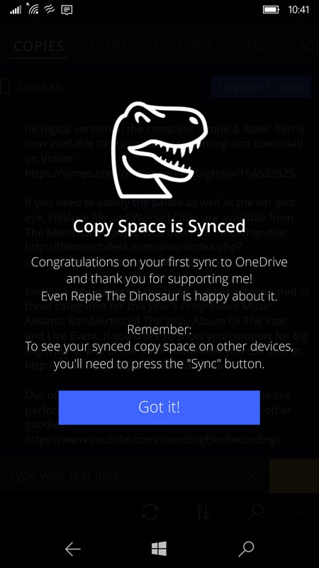 Copy Space screenshot
