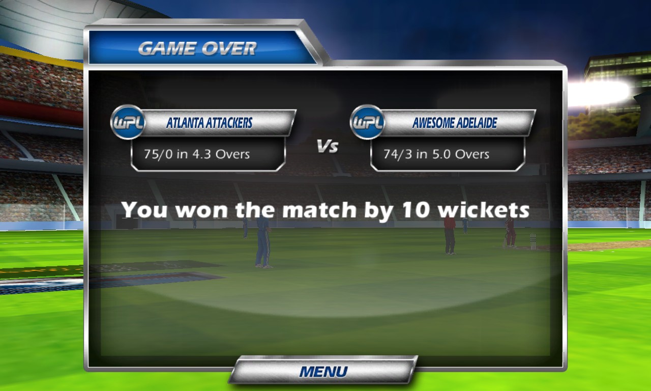Screenshot, World Cricket Championship