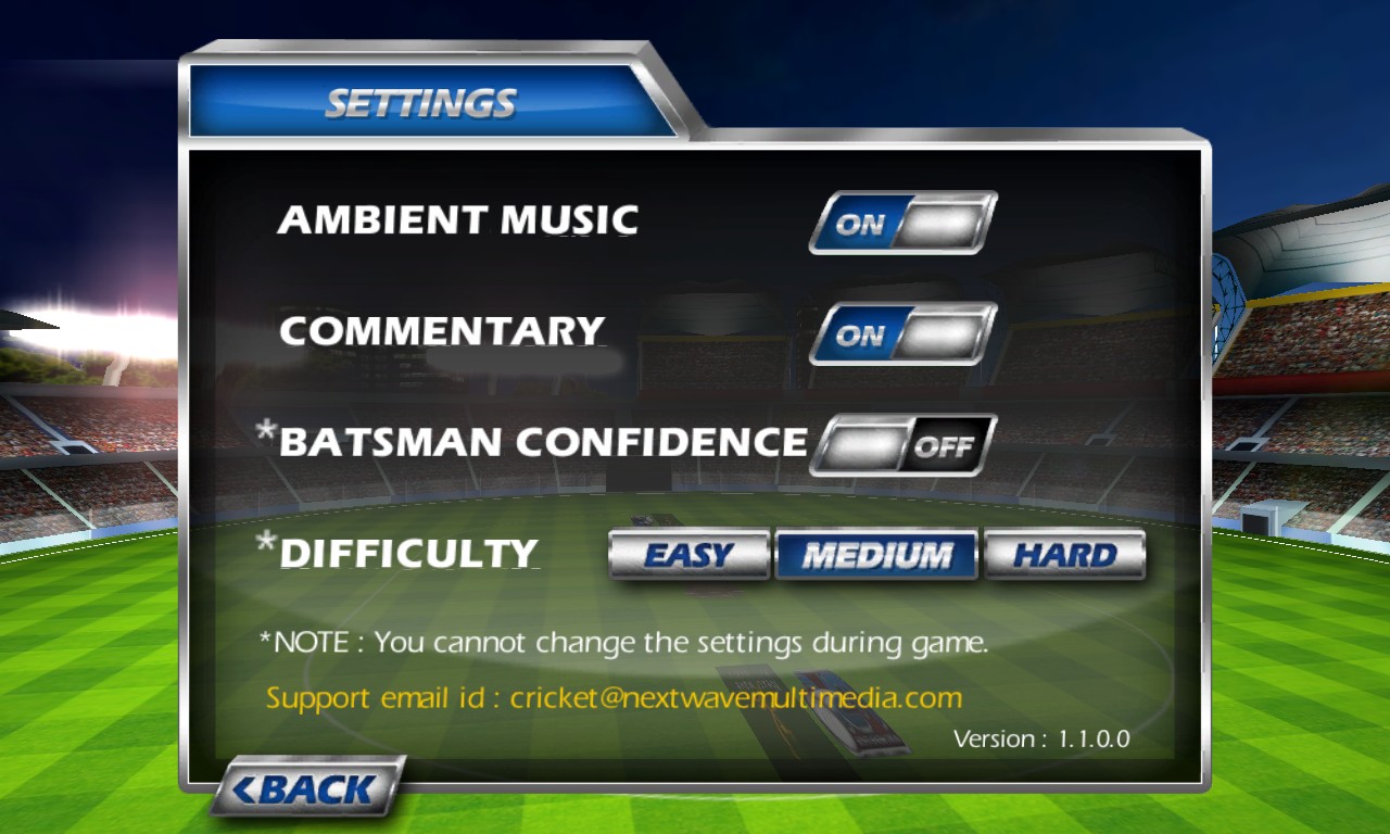 Screenshot, World Cricket Championship