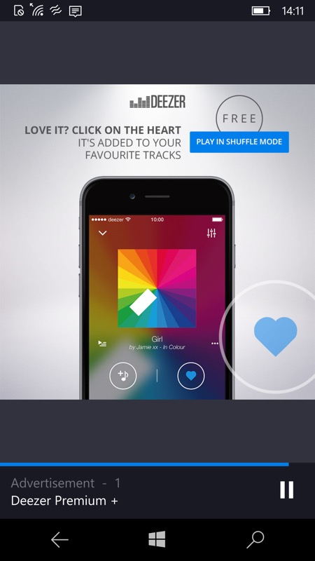 Screenshot, Deezer Music