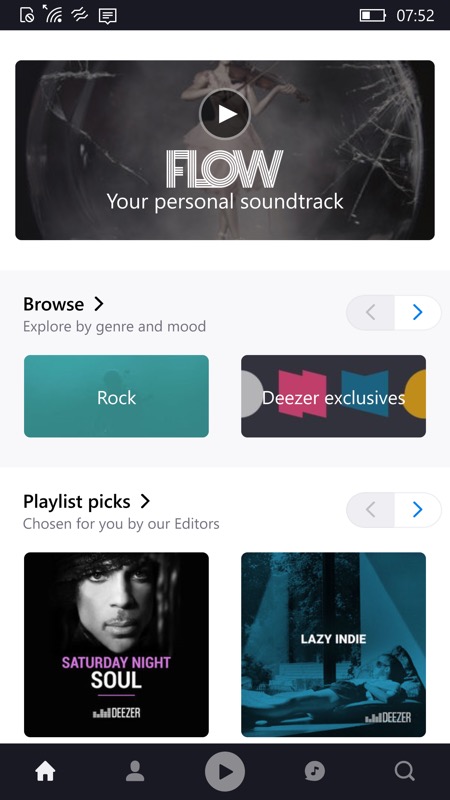 Screenshot, Deezer Music
