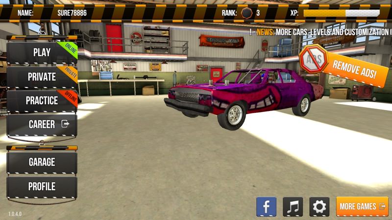 Screenshot, Demolition Derby Multiplayer UWP