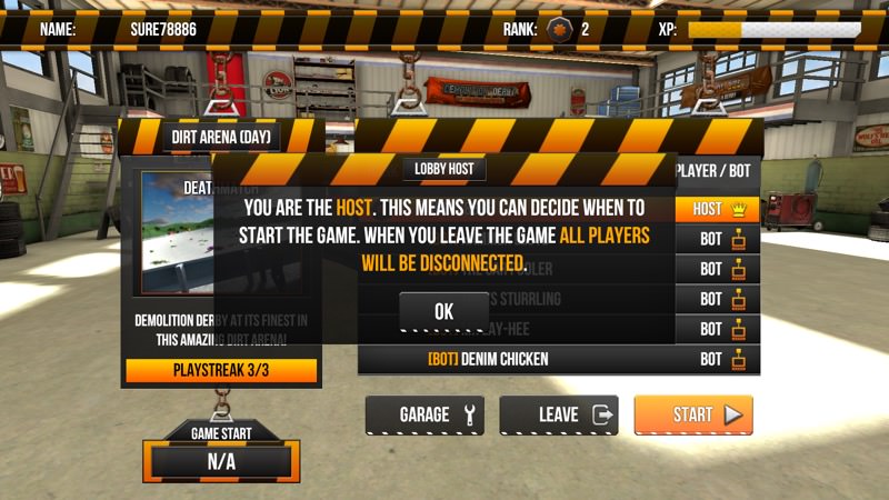 Screenshot, Demolition Derby Multiplayer UWP