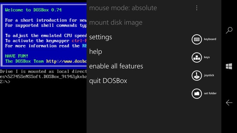 Screenshot, DOSBox