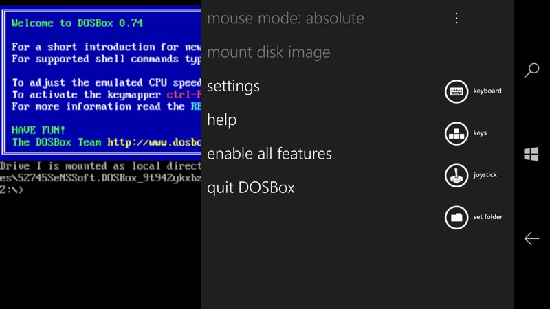 using dosbox on windows 10