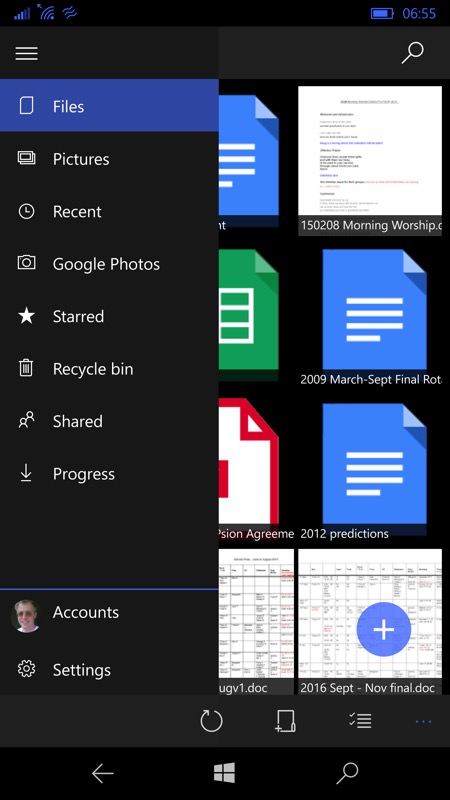 app google drive windows phone