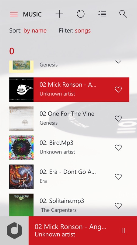 Screenshot, gMusic Pro