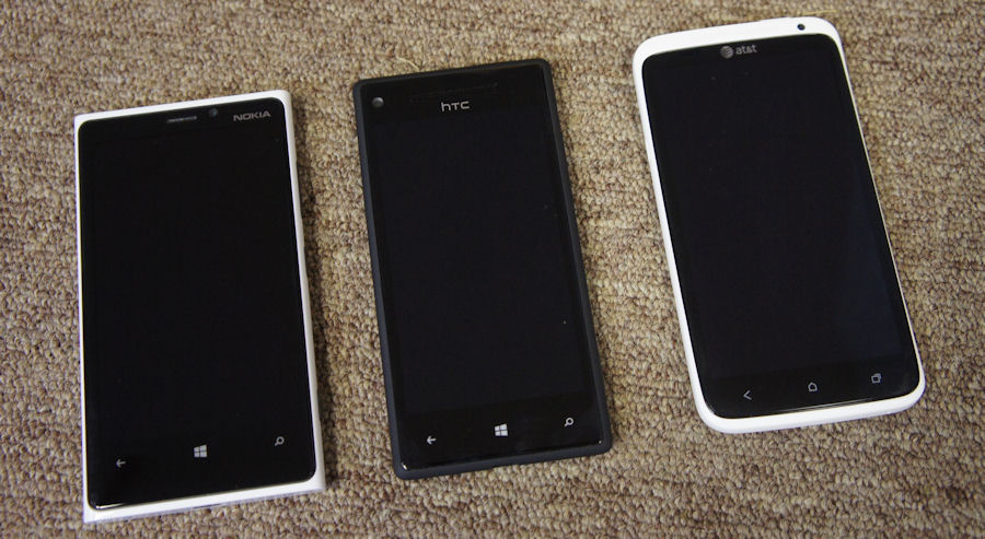 Nokia Lumia 920, HTC 8X, HTC One X