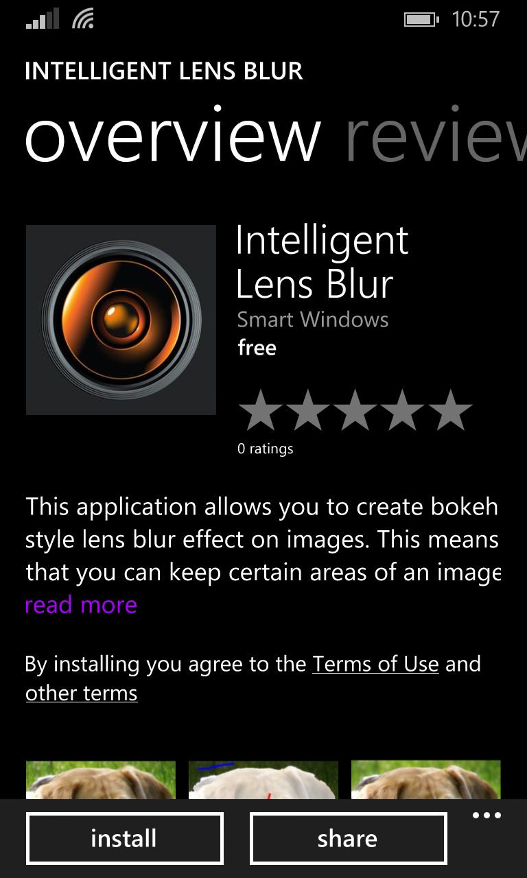 Intelligent Lens Blur screenshot